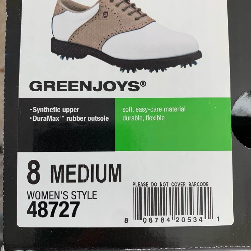 FootJoy Two-Tone White and Tan Women's Athletic Golf Shoes - Picture 4 of 4